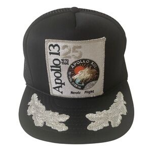 Apollo 13 NASA Hat 25th Anniversary Heroic Flight 1970 1995 Snapback Trucker Cap
